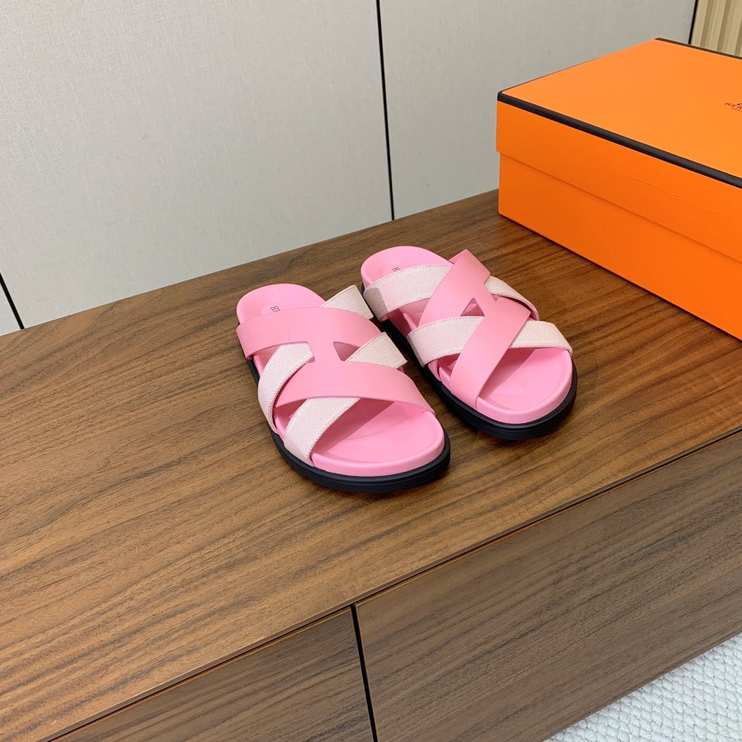 HM Kazimir Sandal Pink Farbic Calfskin 293983