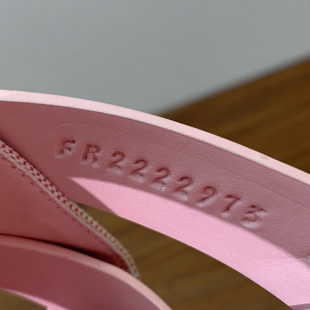 HM Kazimir Sandal Light Pink Farbic Calfskin 293985