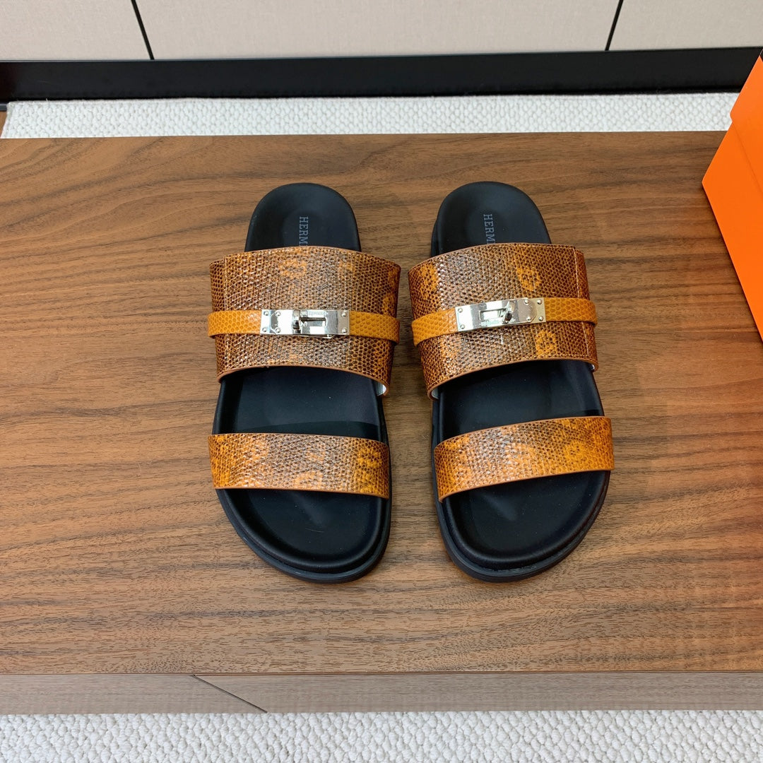 HM Jackson Sandal Brown  Cowhide 294065