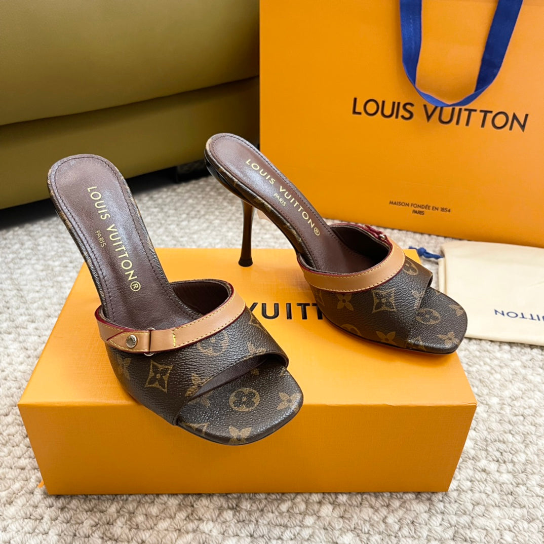 lv neo revival 90 brown beige monogram calfskin