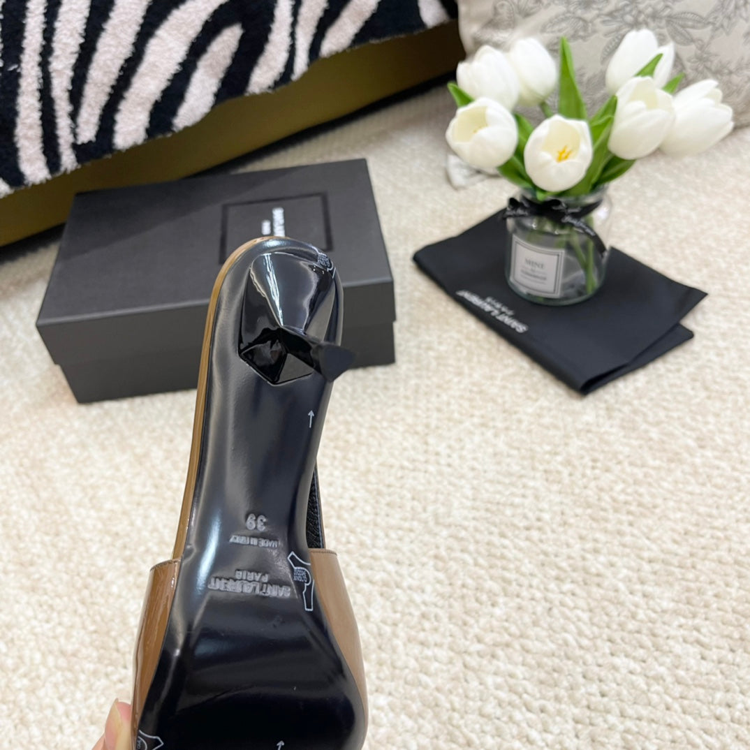 SL BLAKE SLINGBACK PUMPS CAMEL CALFSKIN