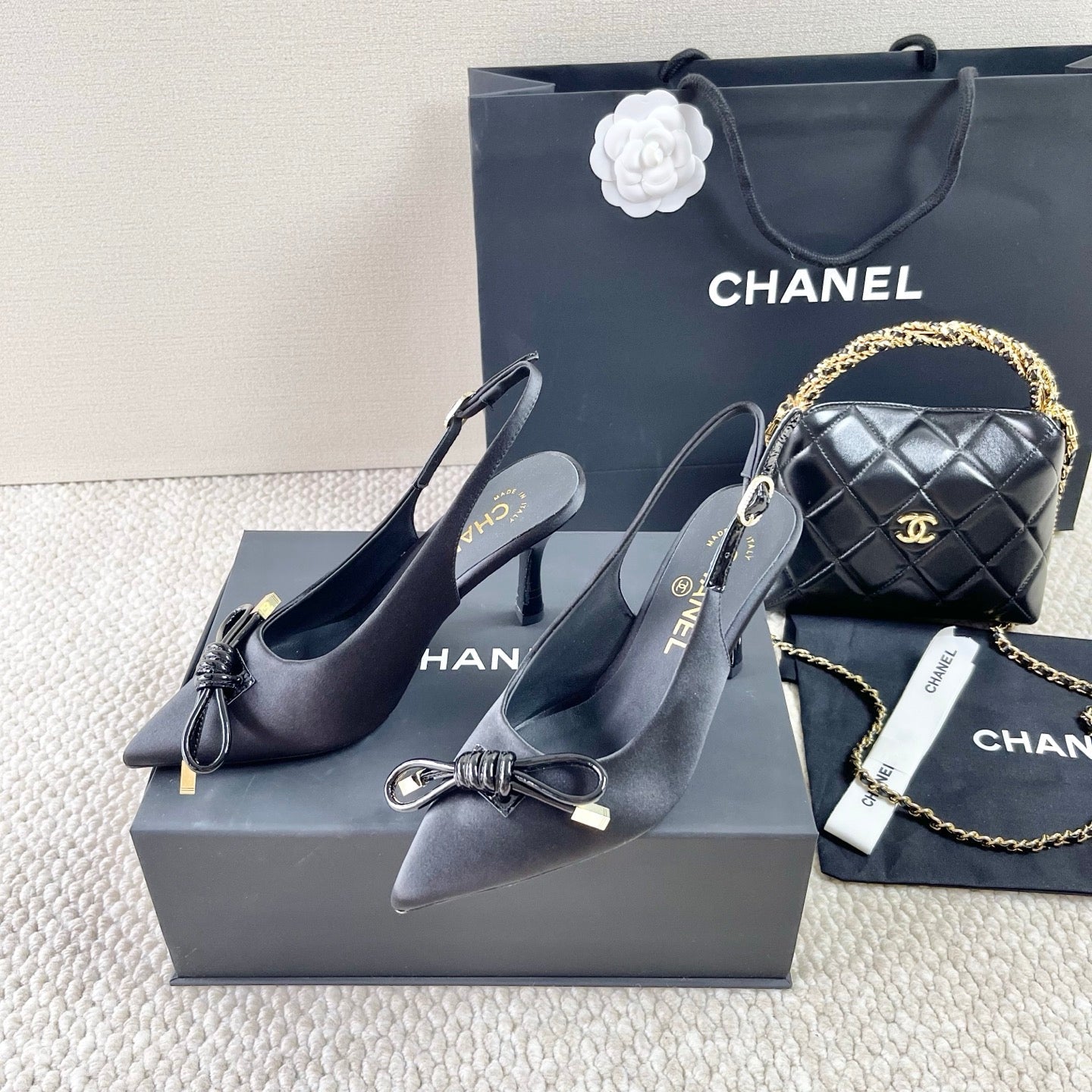 CC 25 Slingback Black Silk 330920