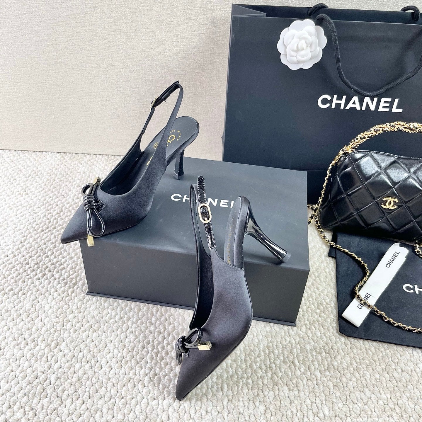 CC 25 Slingback Black Silk 330920