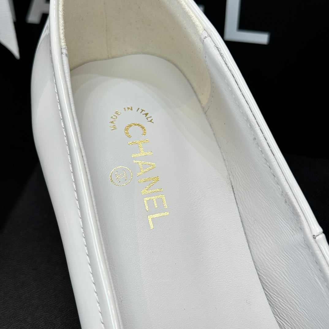 CC High Heels White Lambskin