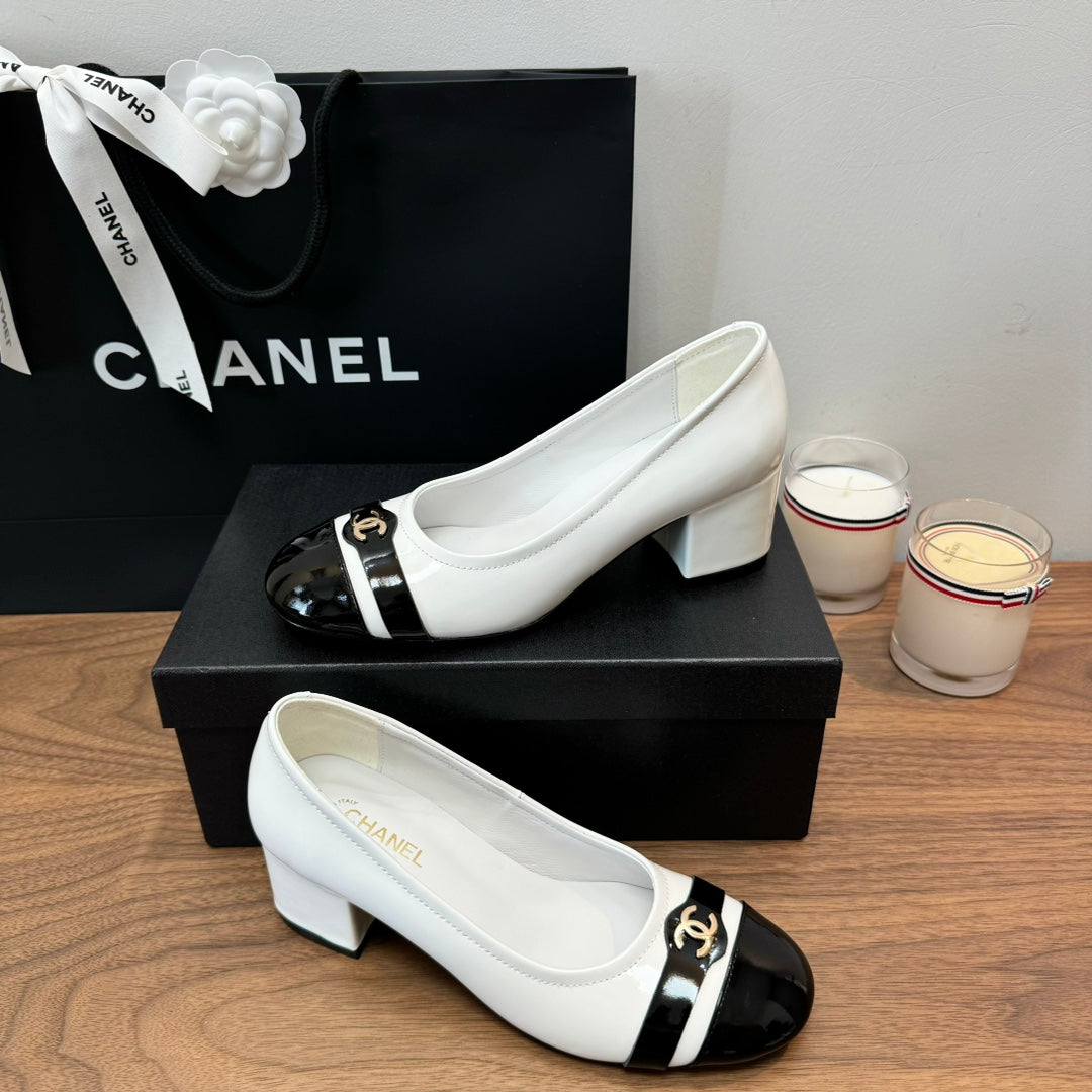 CC High Heels White Lambskin