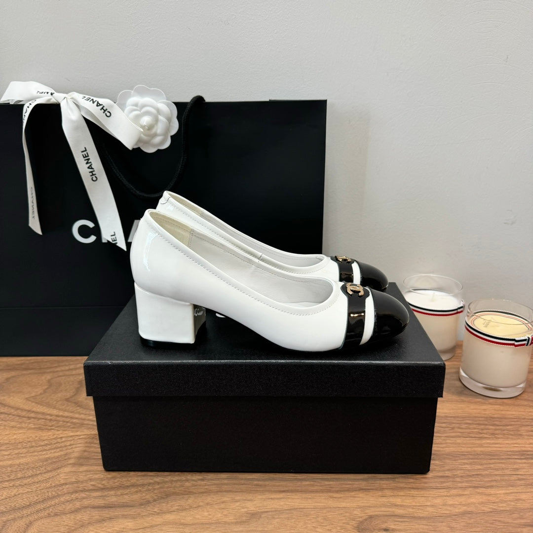 CC High Heels White Lambskin
