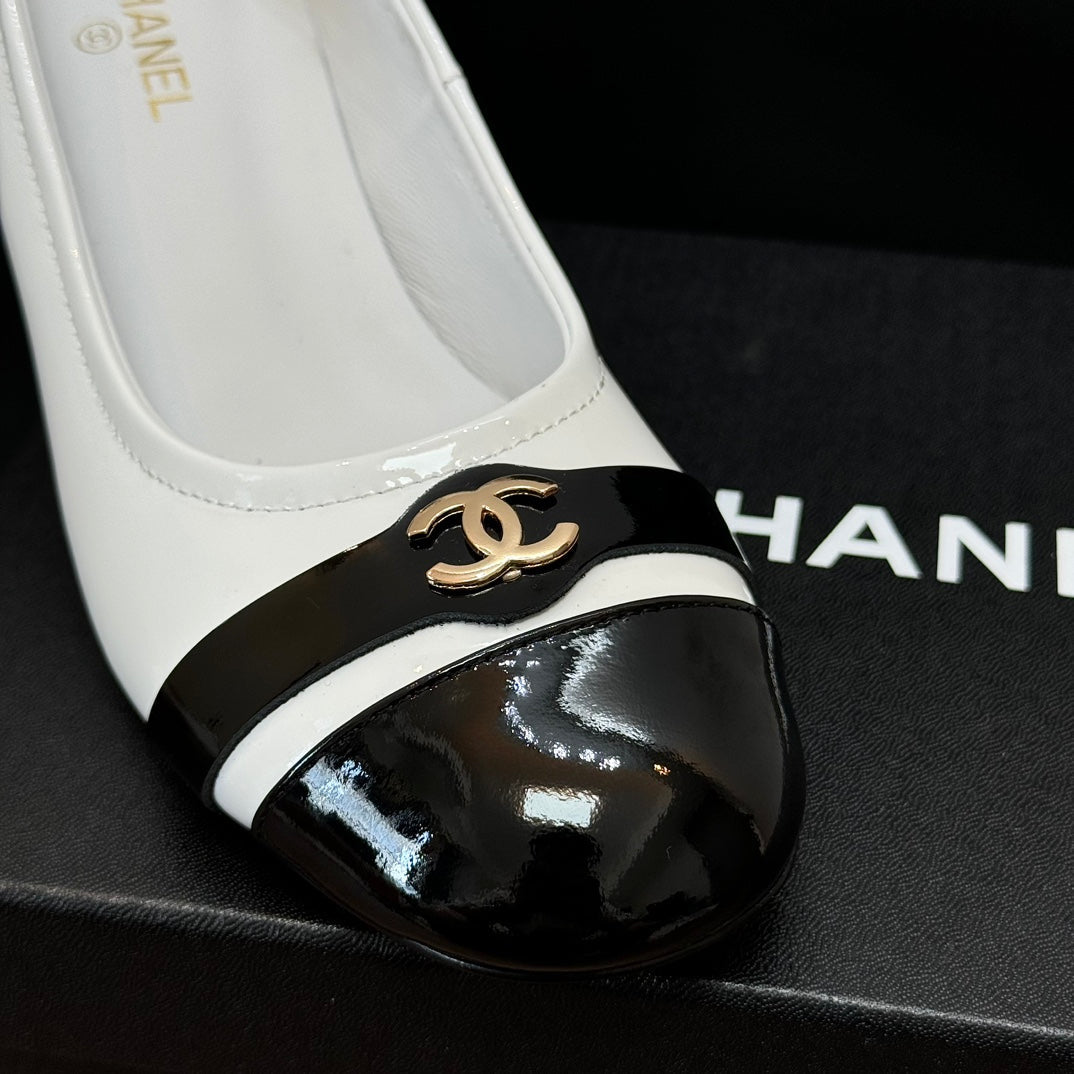 CC High Heels White Lambskin
