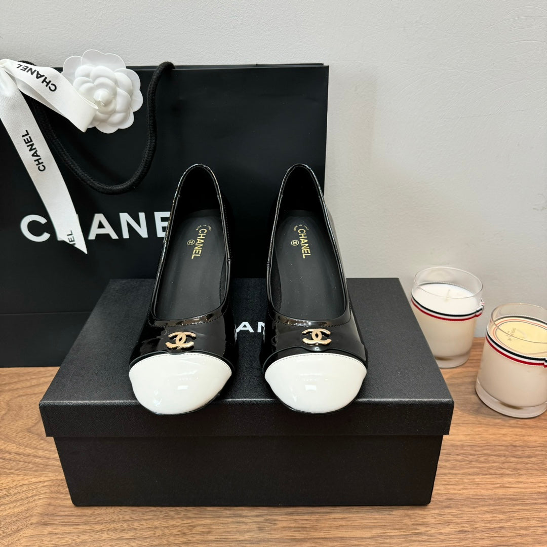 CC High Heels Black Lambskin