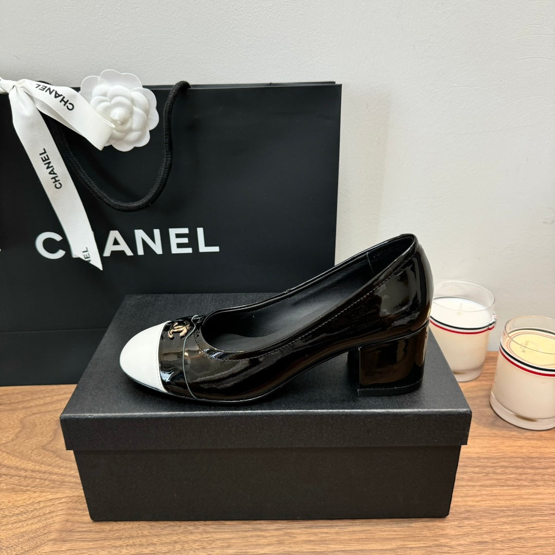 CC High Heels Black Lambskin