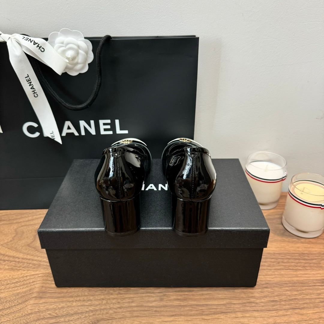 CC High Heels Black Lambskin