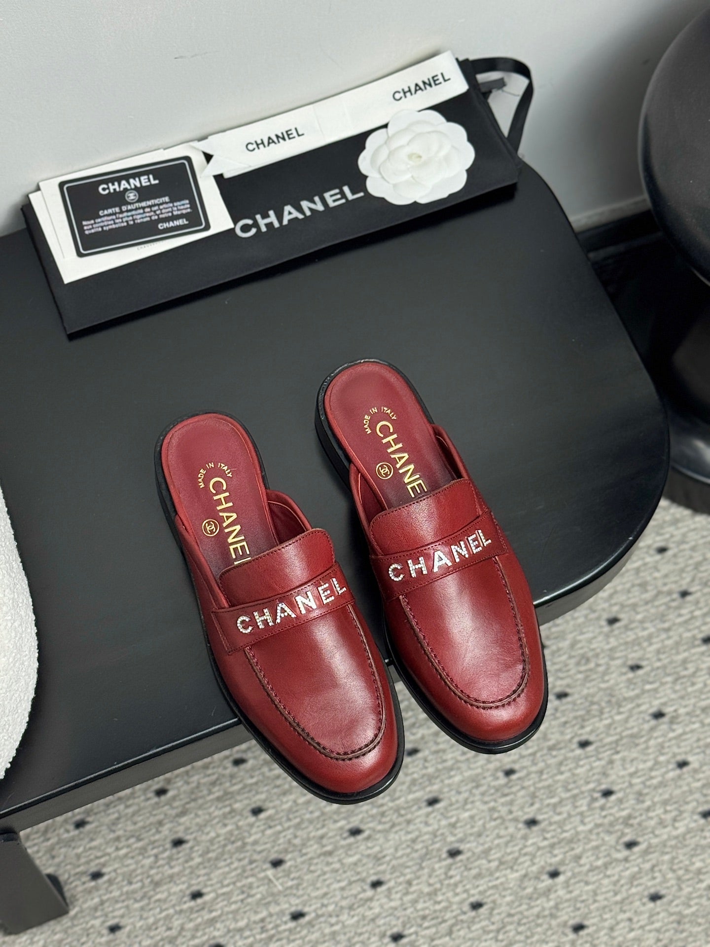 CC 25 Mules Dark Red Cowhide 329803