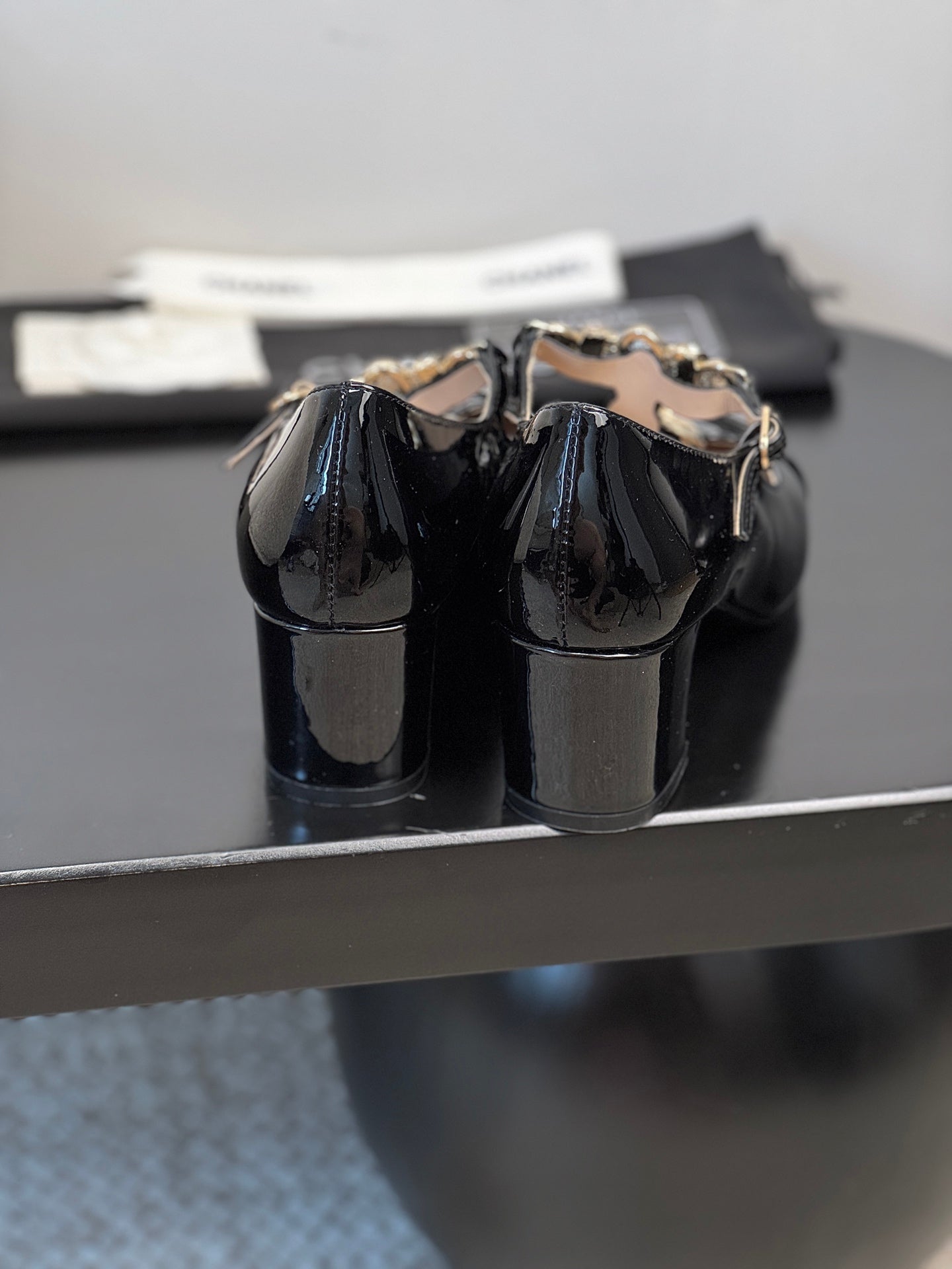 CC 25 Marry Jane Black Lambskin 329763