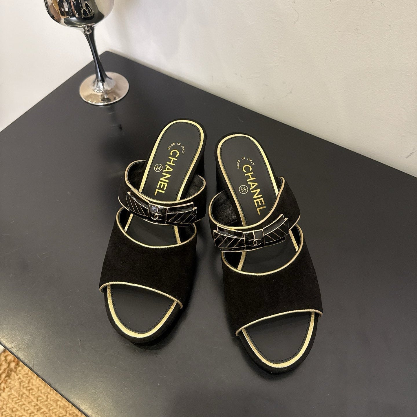 CC 25 Mule Black Calfskin 365809