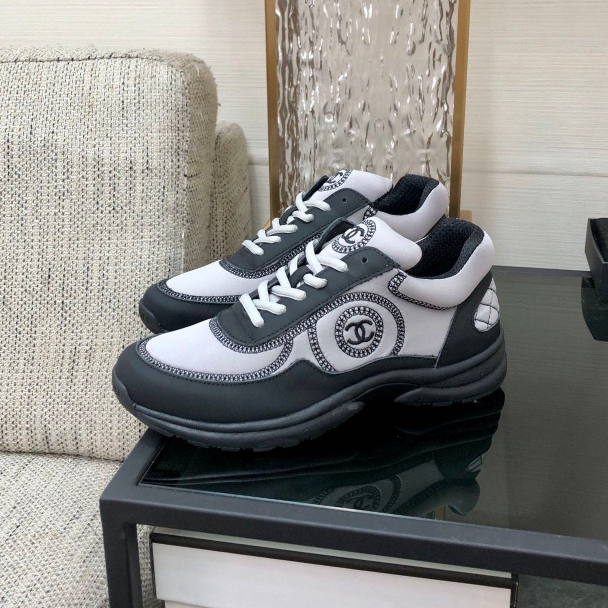 CC Sneaker Grey Black Fabric