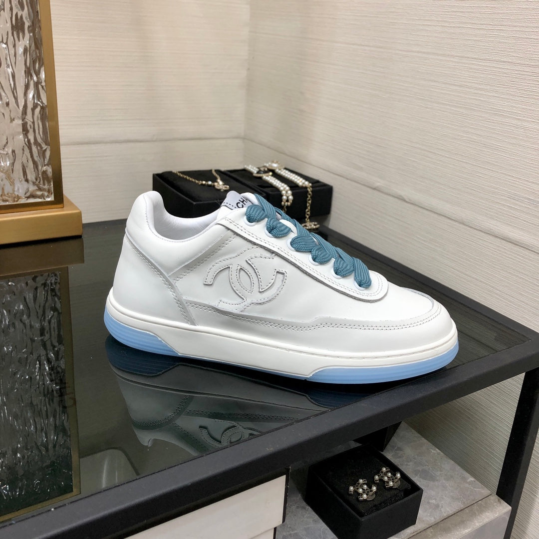 CC Sneaker Blue Mix White Cowhide