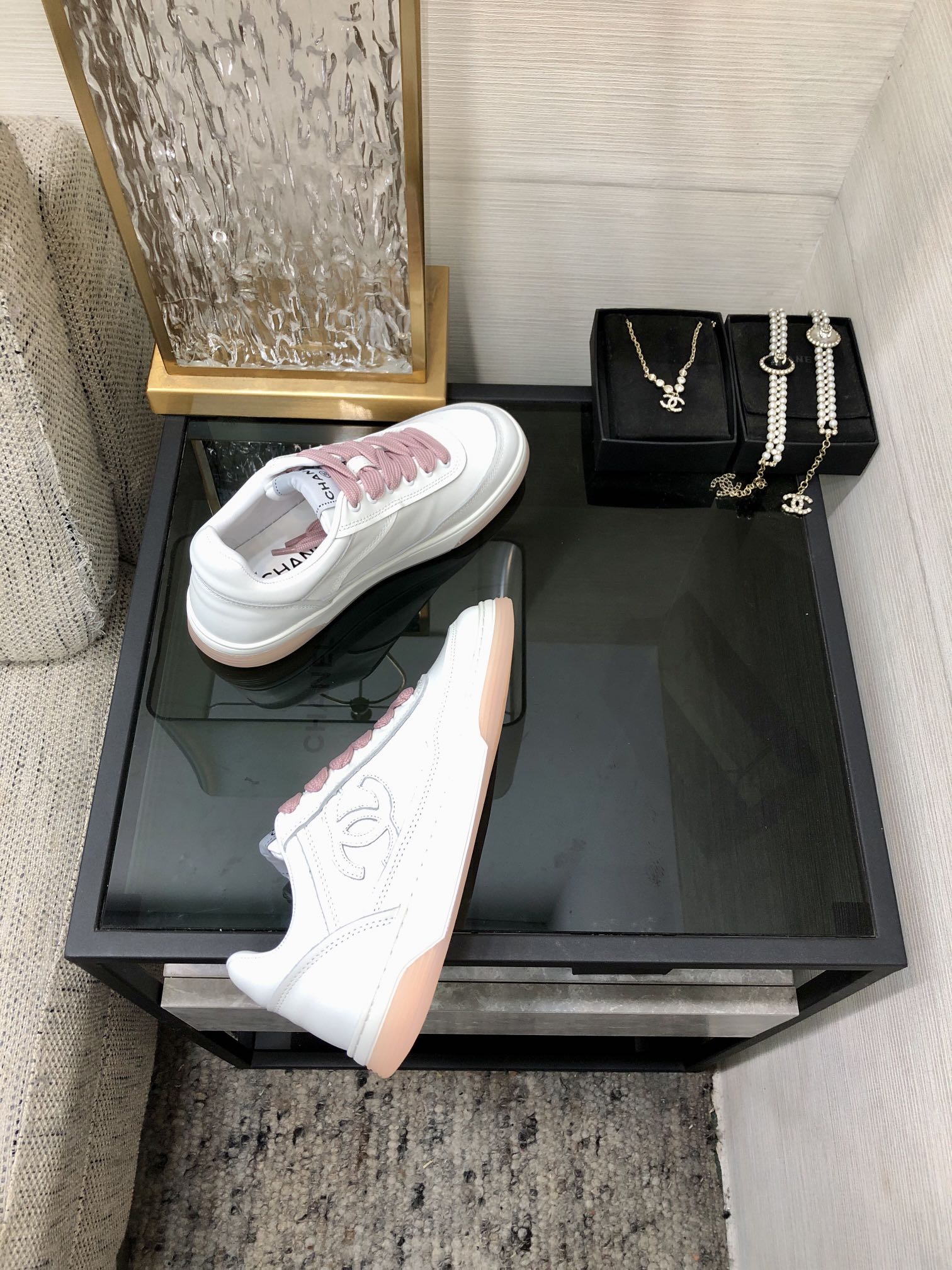 CC Sneaker White Mix Pink Cowhide