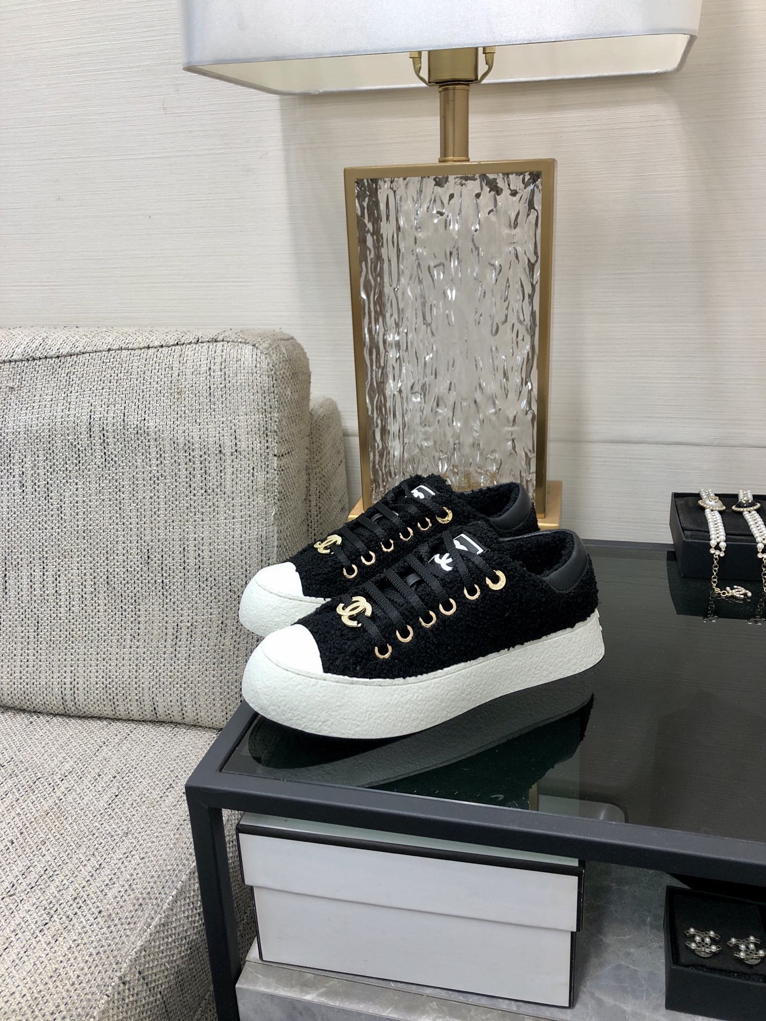 CC Low Sneaker Black Wool