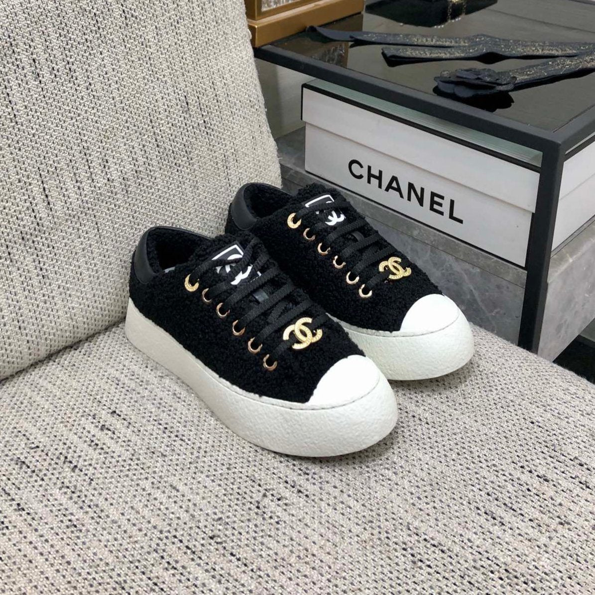 CC Low Sneaker Black Wool