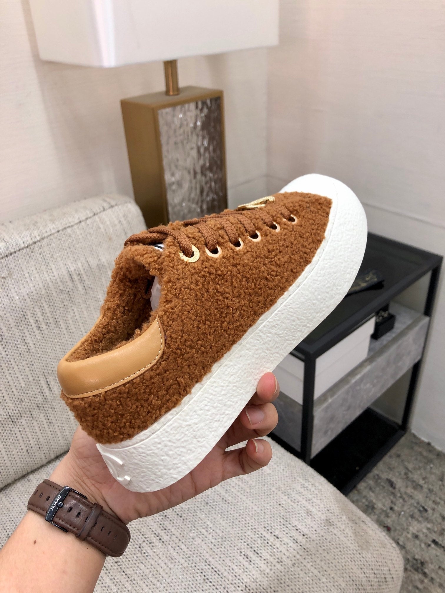 CC Low Sneaker Brown Yellow Wool