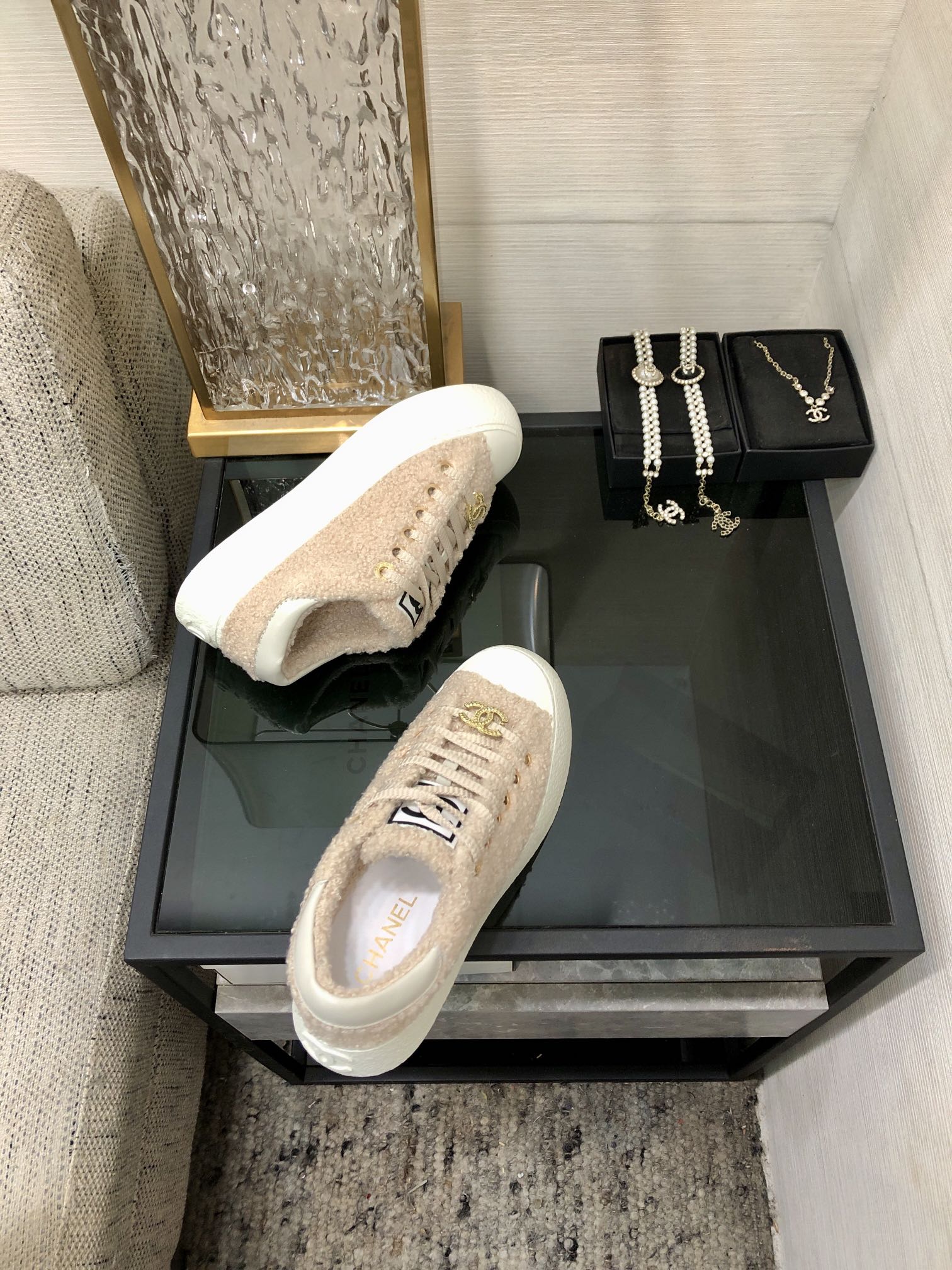 CC Low Sneaker Beige Wool