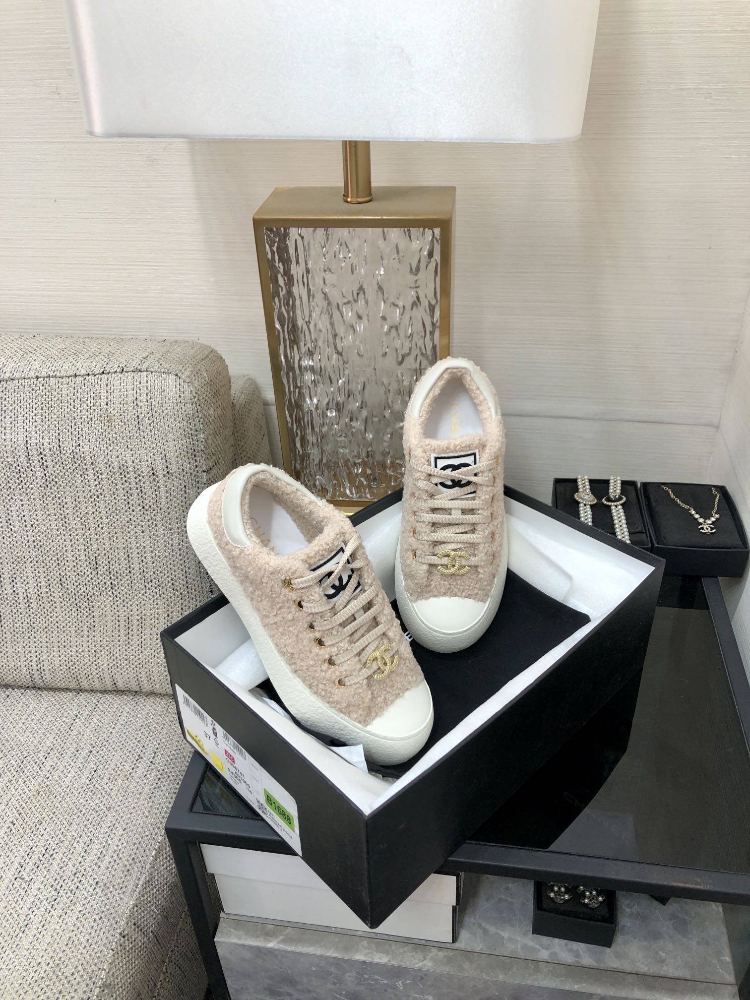 CC Low Sneaker Beige Wool