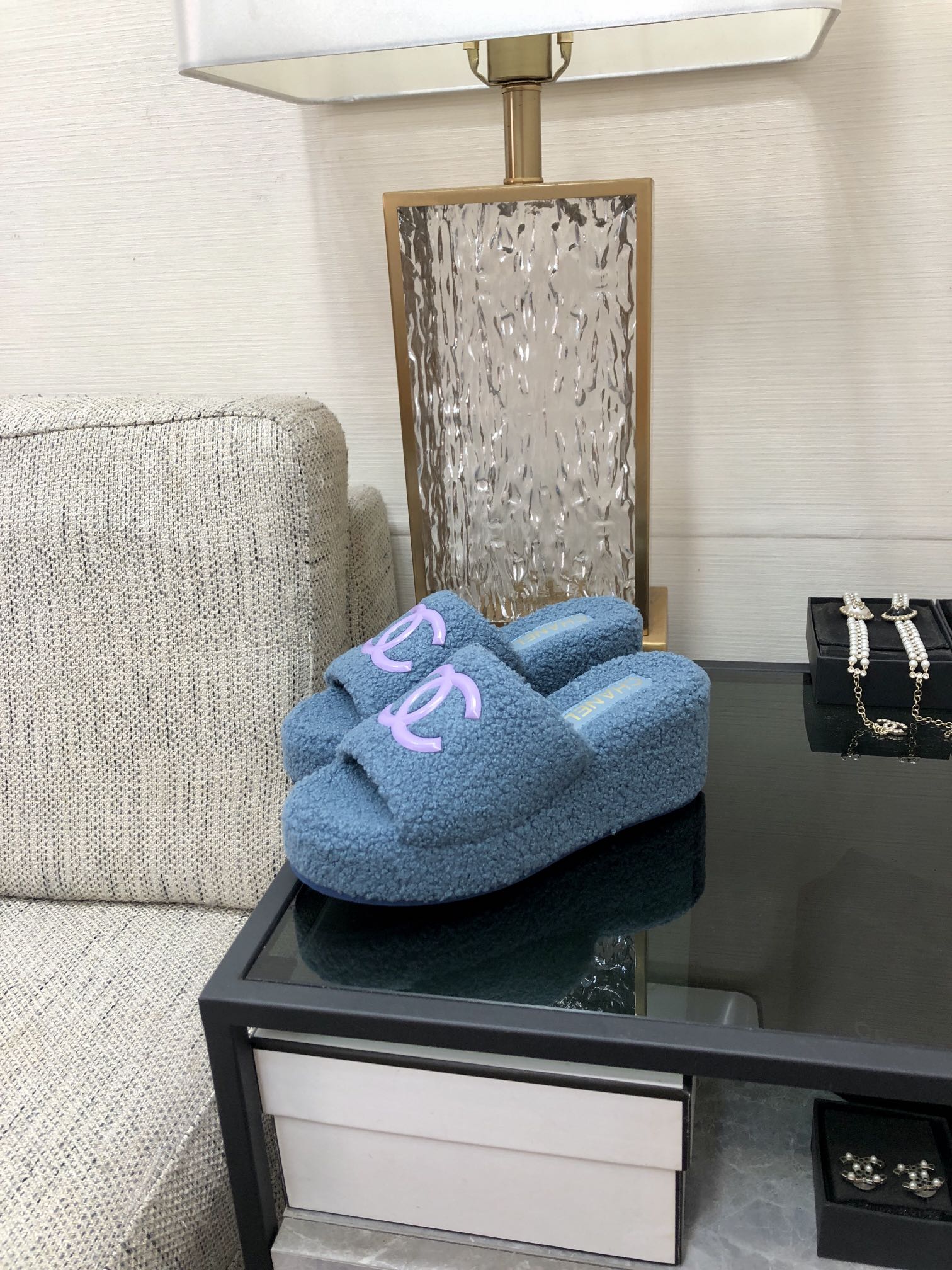 CC Wedge Sandal Cerulean Wool