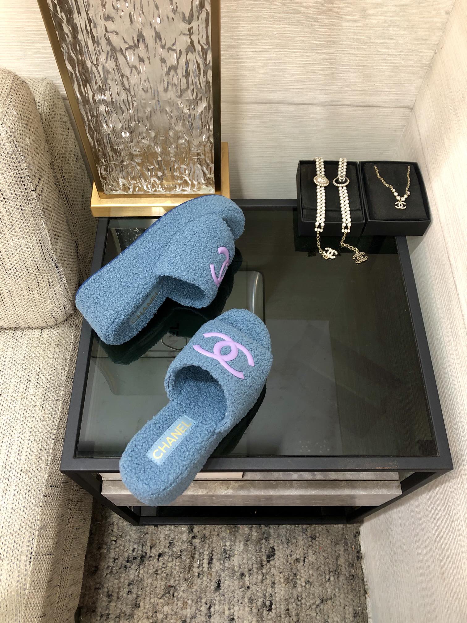 CC Wedge Sandal Cerulean Wool