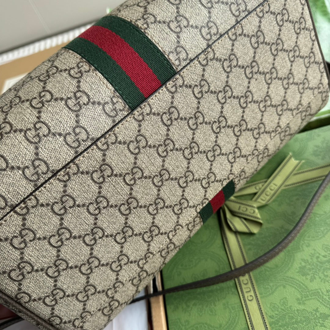 Gucci Ophidia Bag Beige mix Brown Canvas 240085