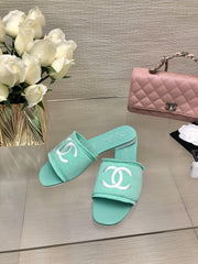 CC 25C Slippers Turquoise Fabric Material 212963