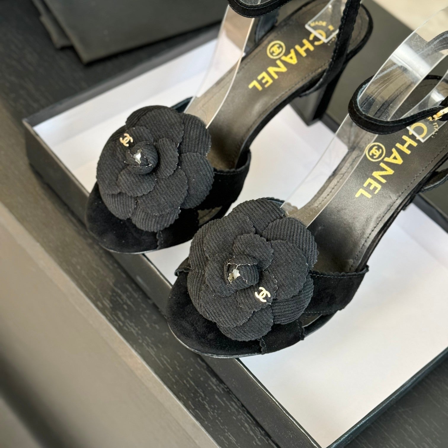 CC Sandals 80mm Black Suede