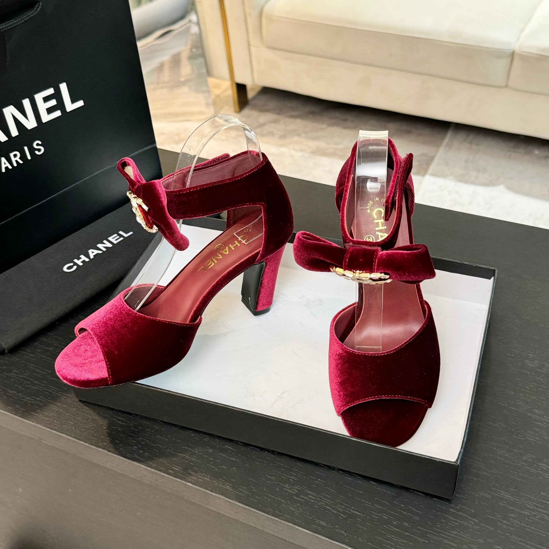 CC Sandals Red Velvet