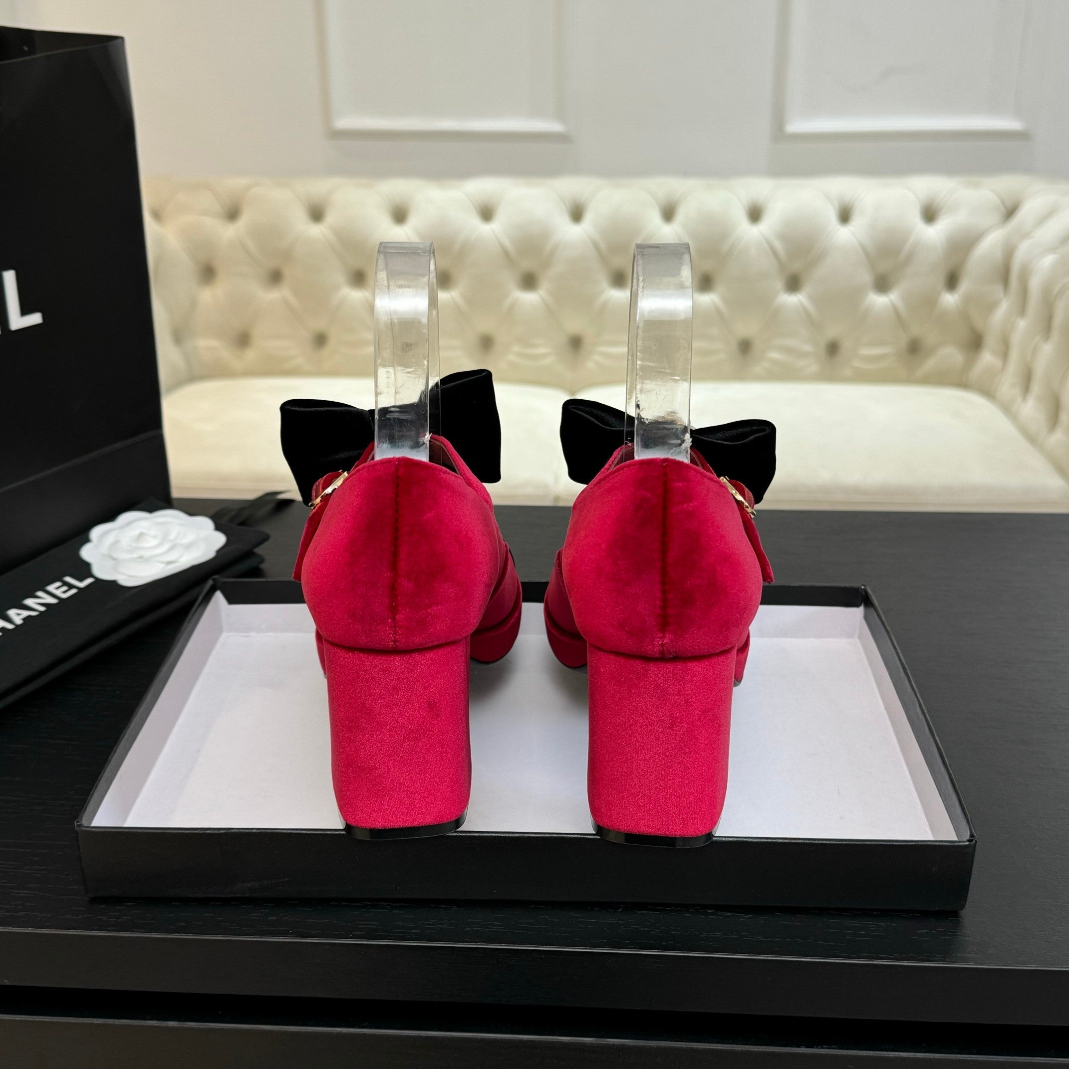 CC 25C Mary Jane Velvet rose Imported Cowhide 212947
