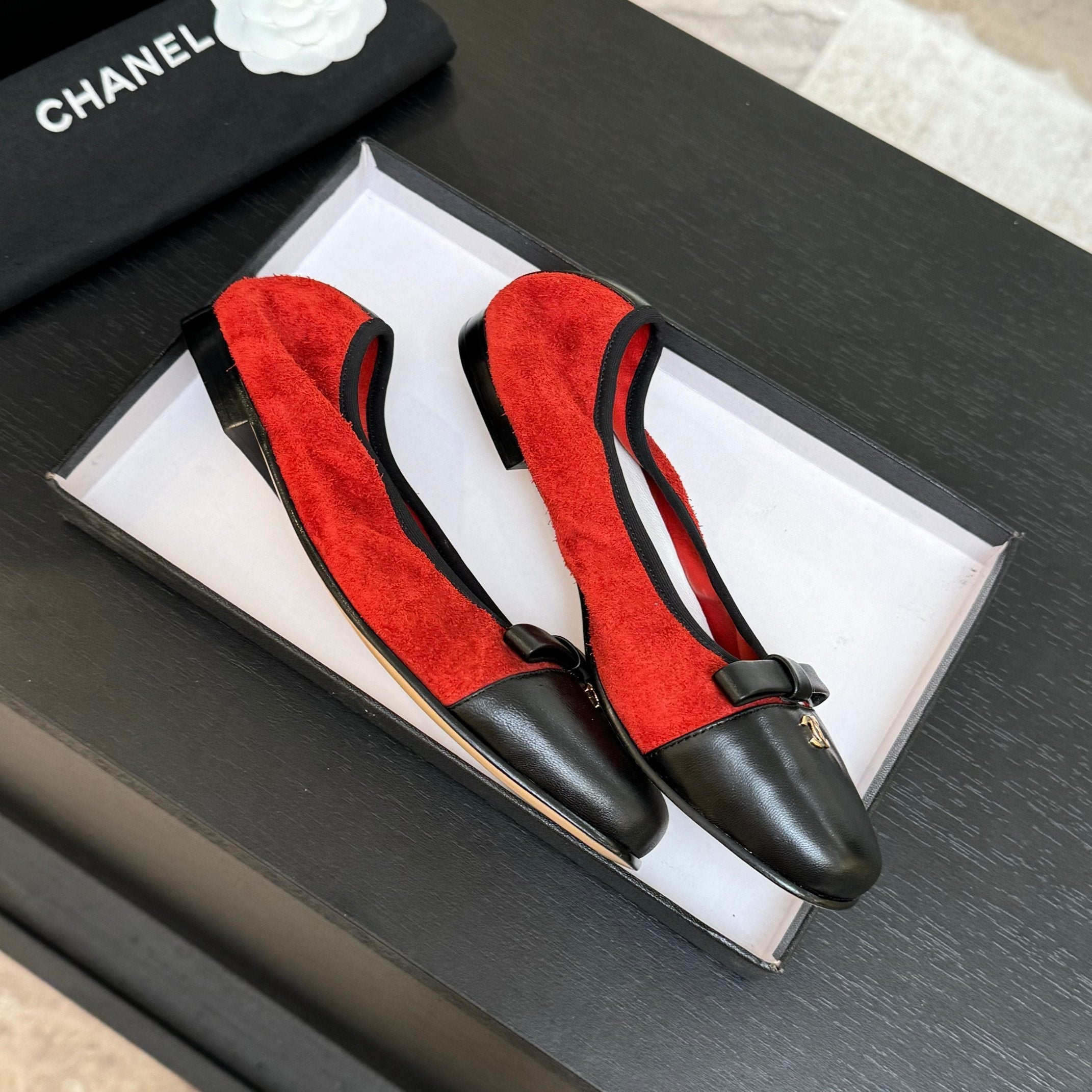 CC Ballet Flats Red Cowhide 313471