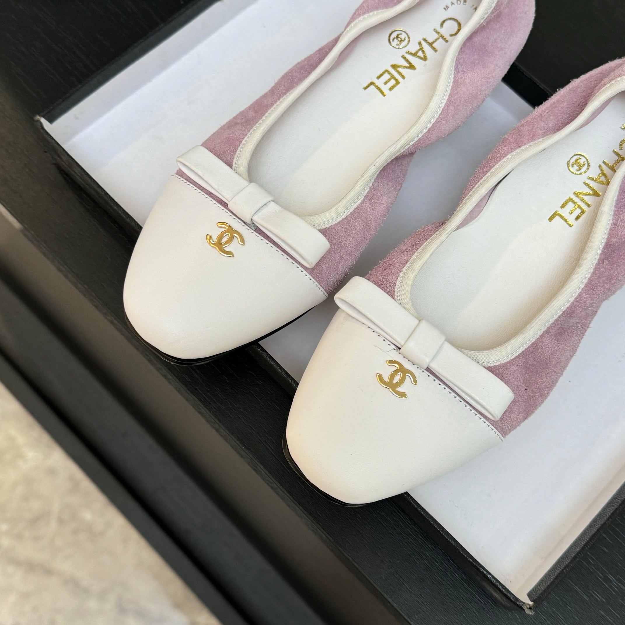 CC Ballet Flats Pink Cowhide 313473