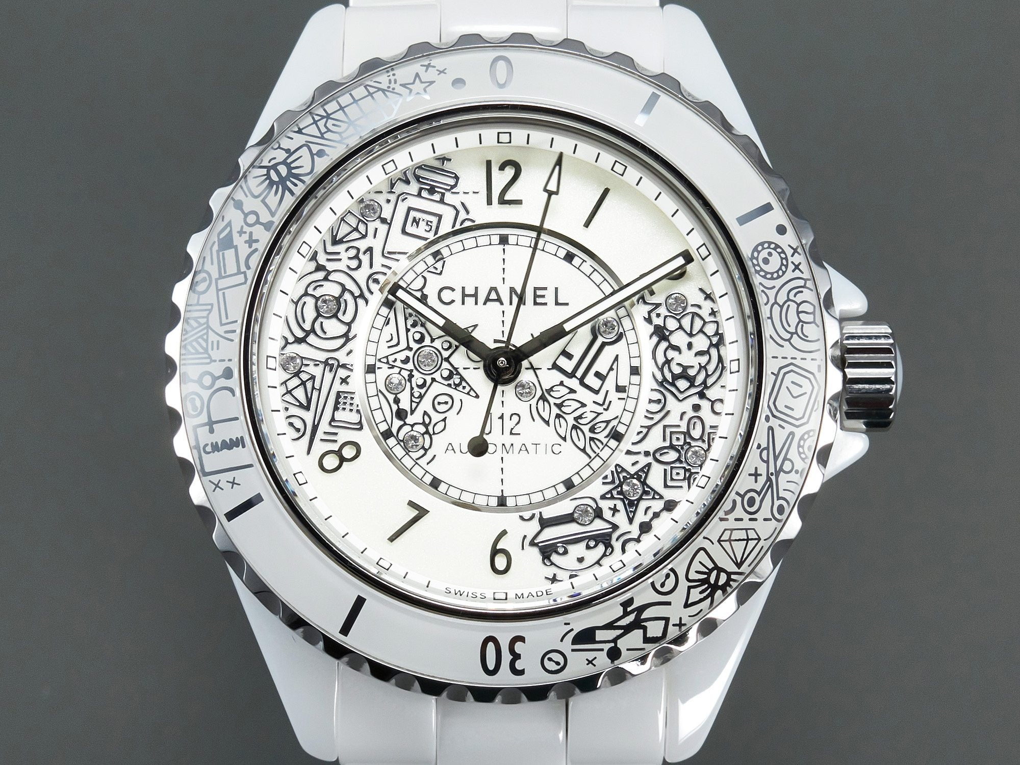 J12 38mm Automatic 20Th Anniversary White Ceramic