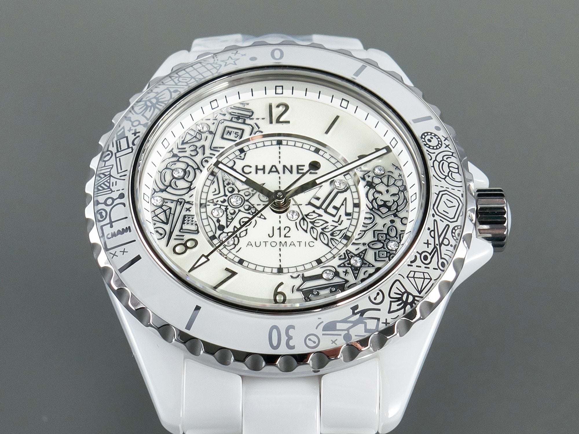 J12 38mm Automatic 20Th Anniversary White Ceramic