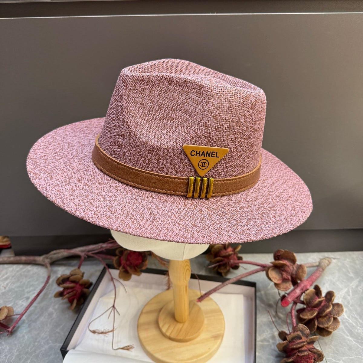 Chanel Fedora Straw Hat 215967