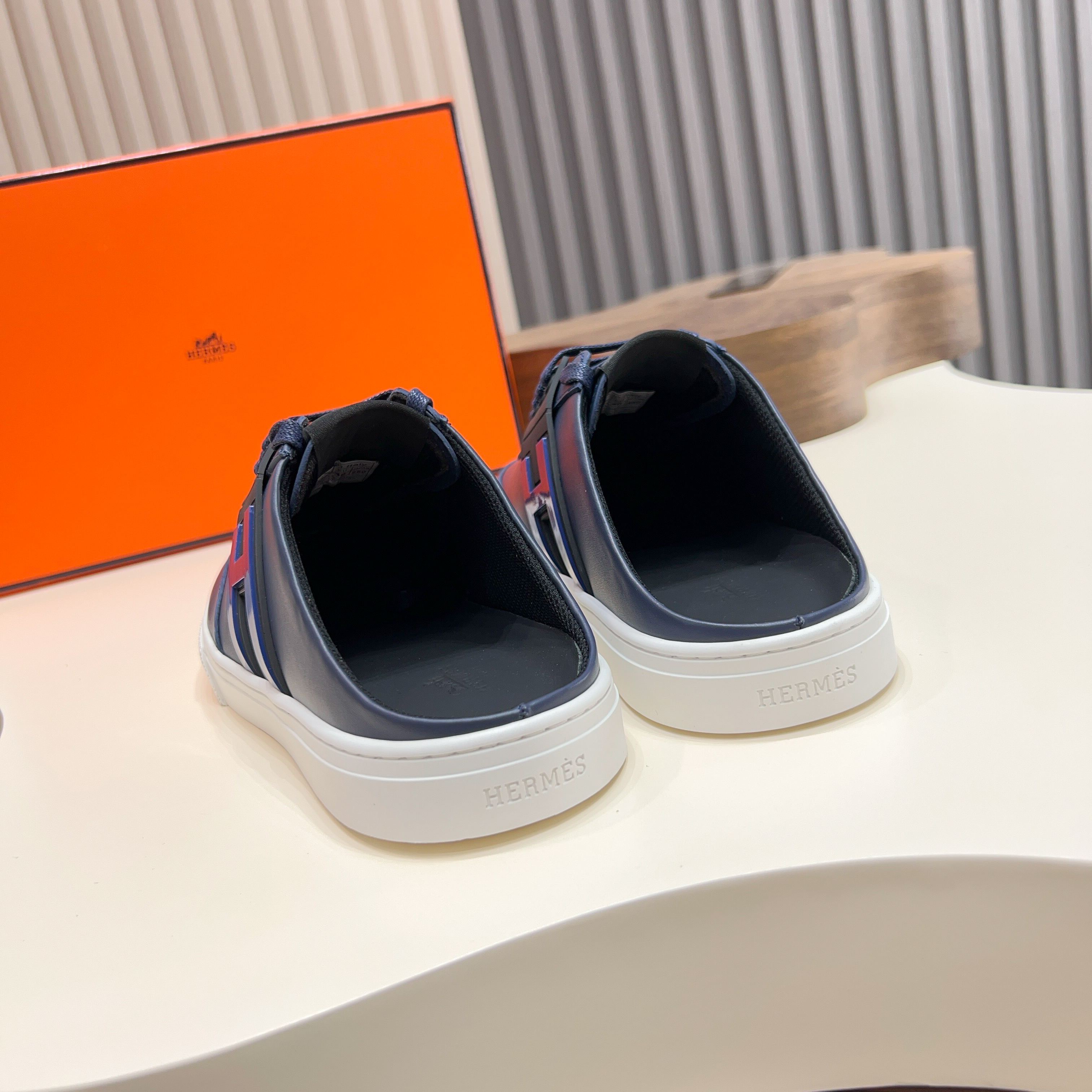 HM Men's Keep Mule Blue Calfskin 651998