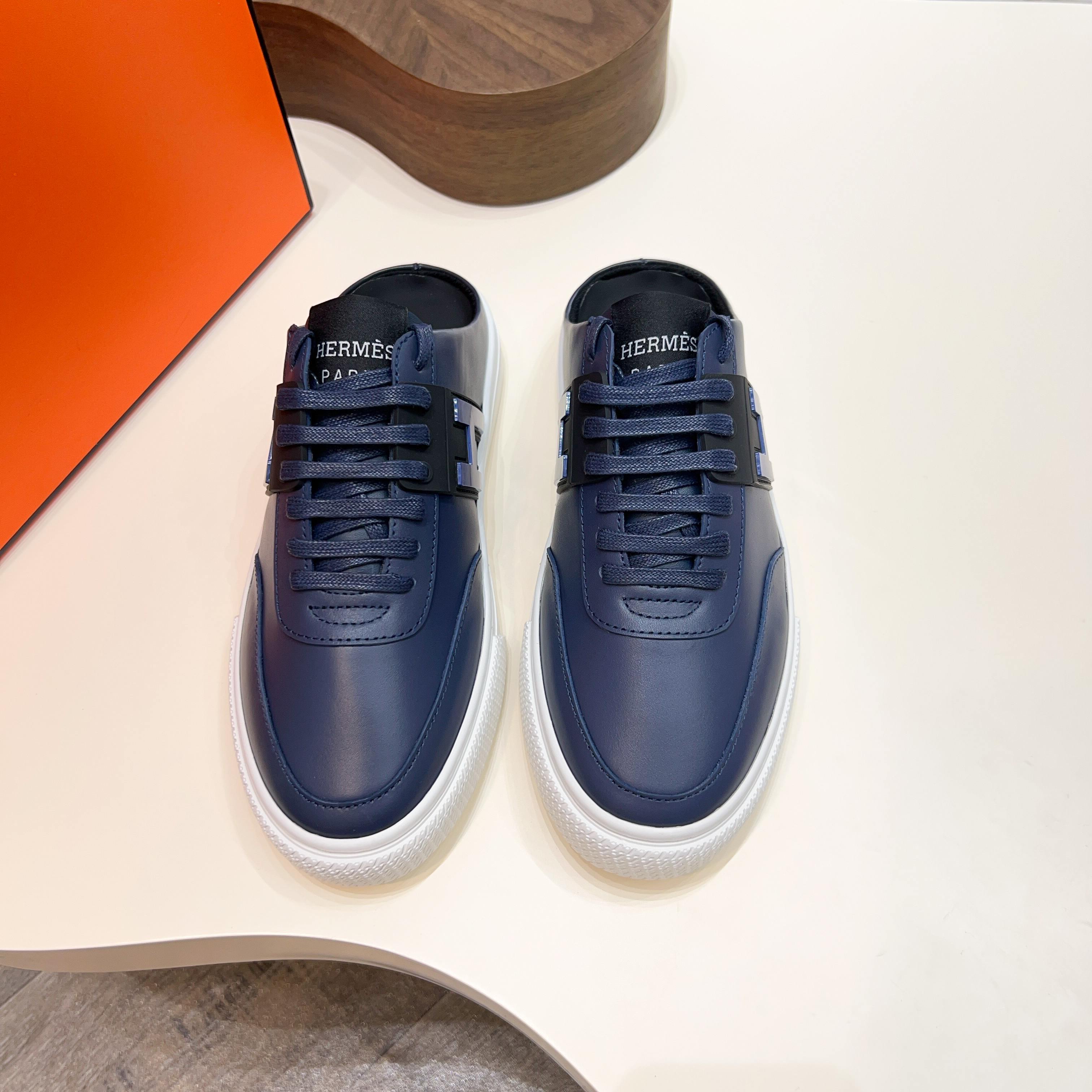 HM Men's Keep Mule Blue Calfskin 651998