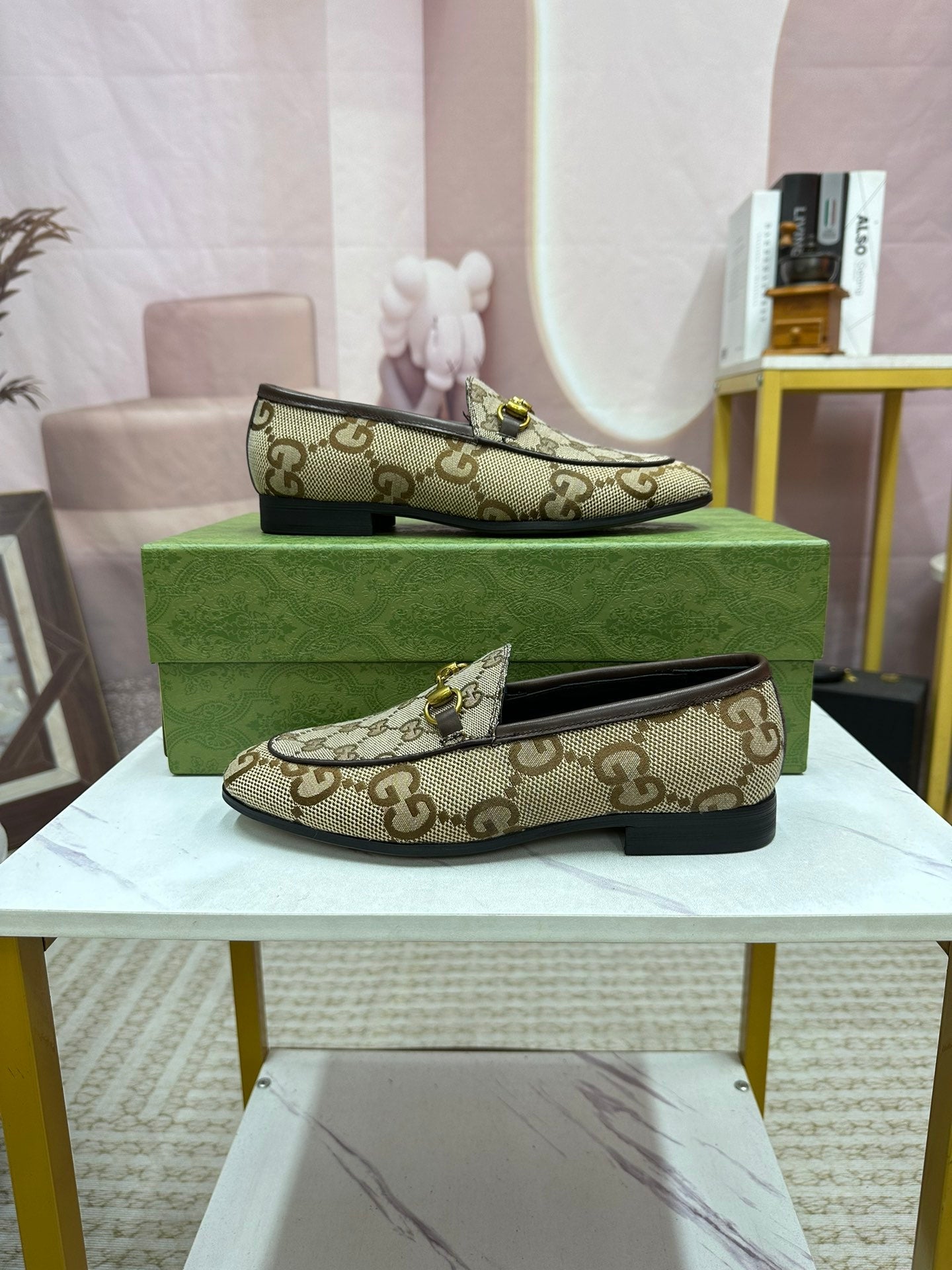 GG Men's Loafer Brown Canvas 881100