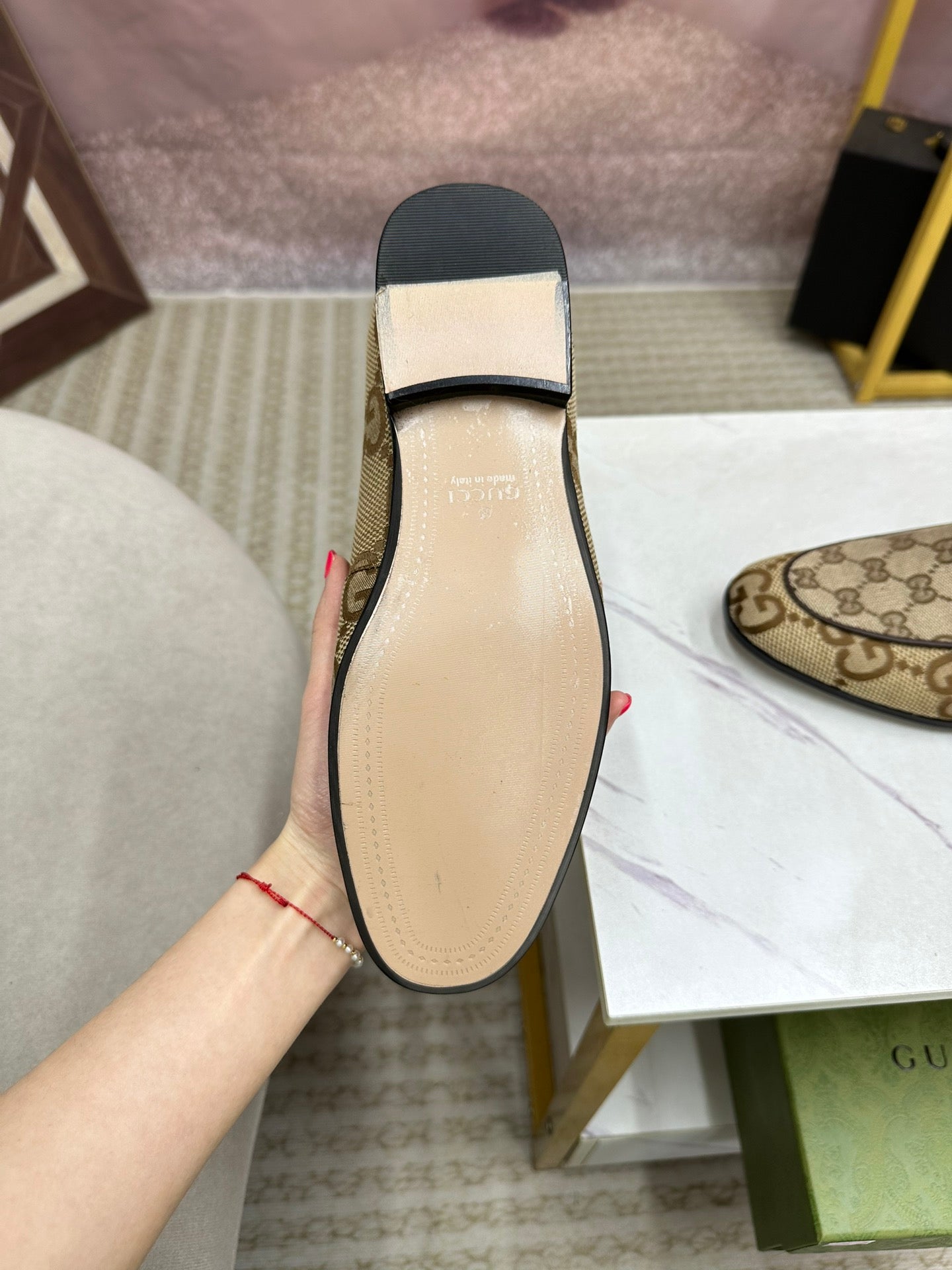 GG Men's Loafer Brown Canvas 881100