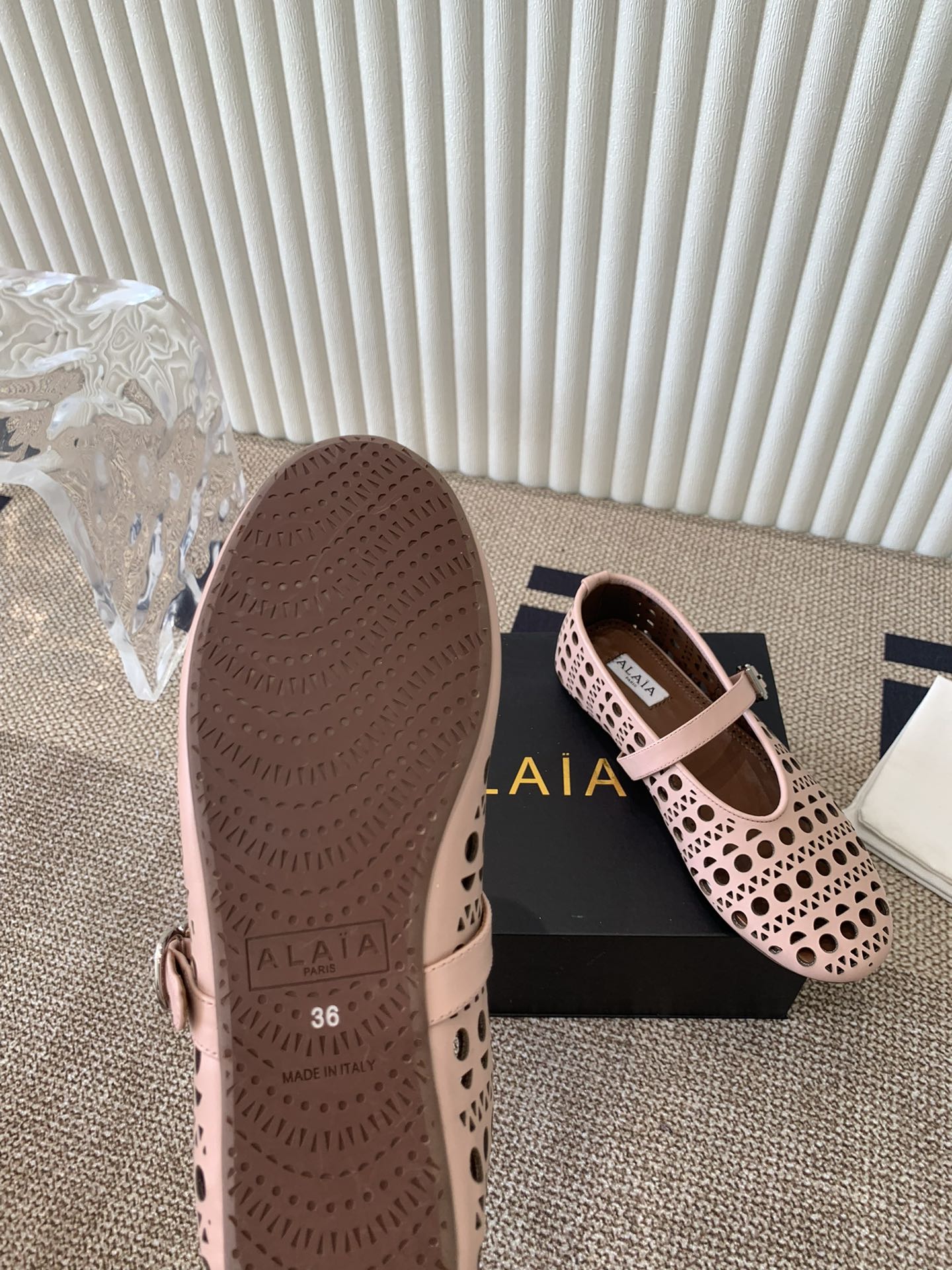 ballet flat in vienne nude lambskin