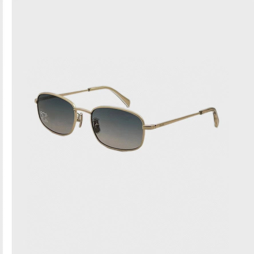 TRIOMPHE RHINESTONE SUNGLASS CL40285U IN METAL WITH CRYSTALS