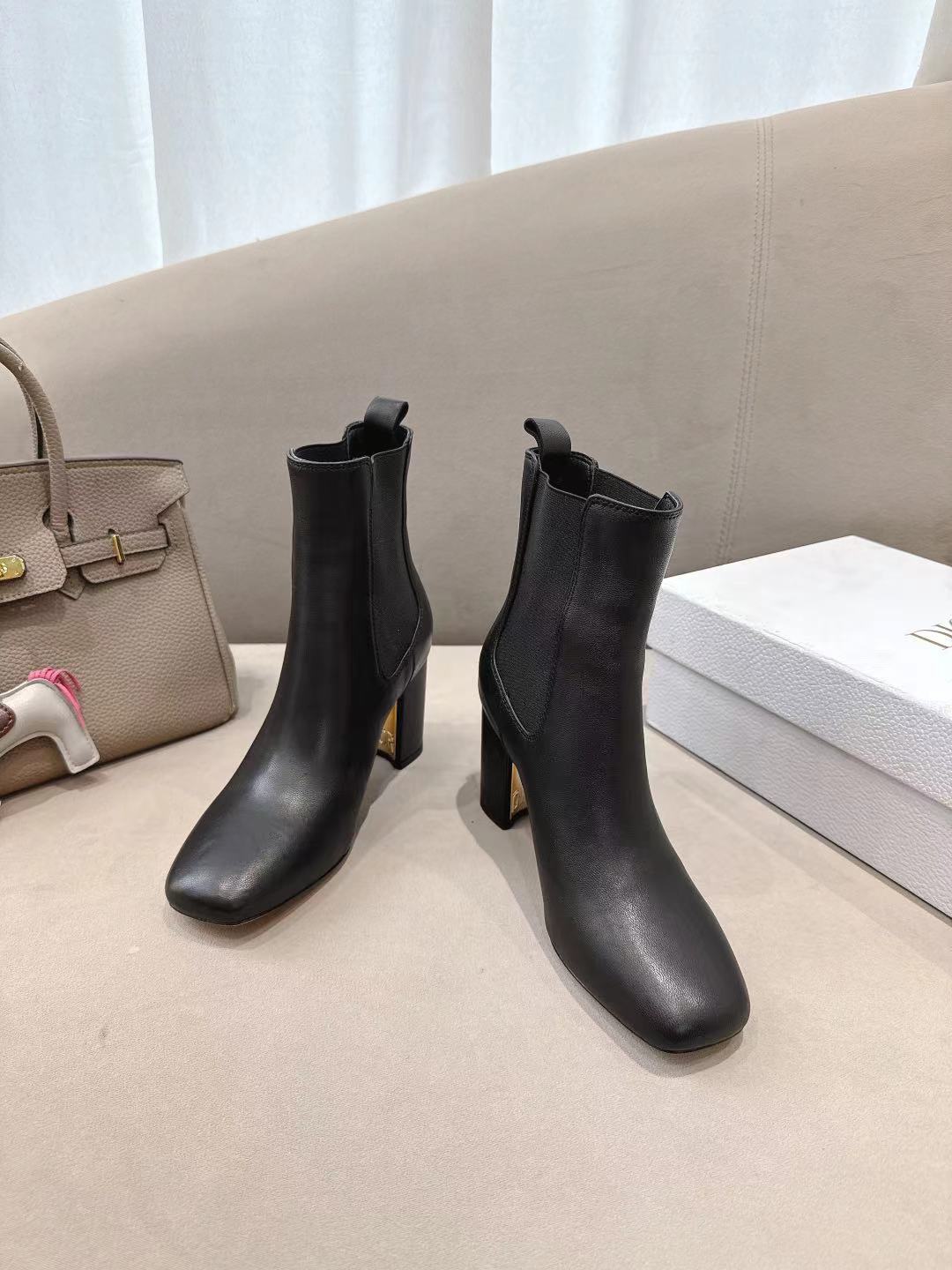 Dior 2026 D-Art Heeled Ankle Boots 80mm Suede Leather 139822