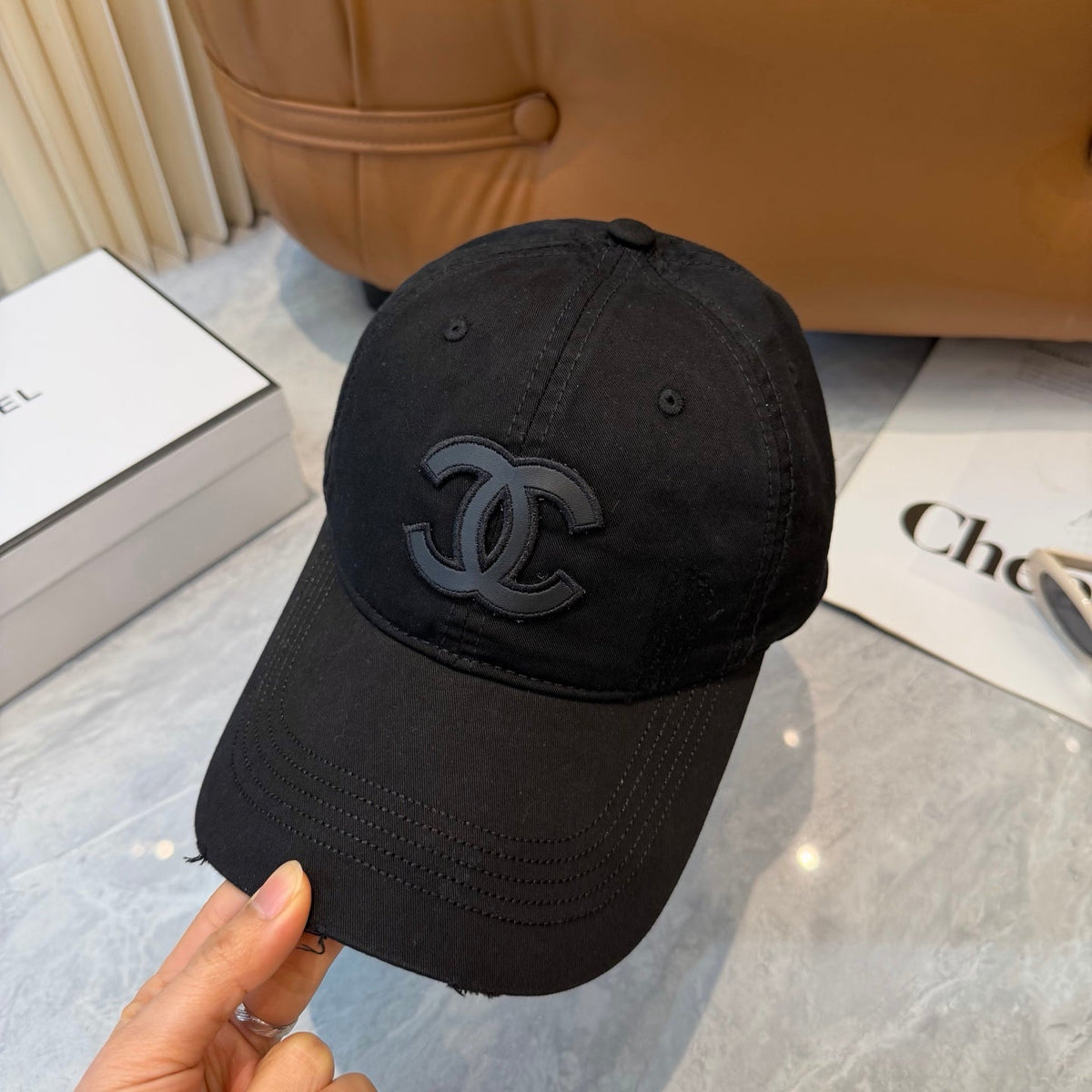 Chanel Logo Baseball Cap 448291