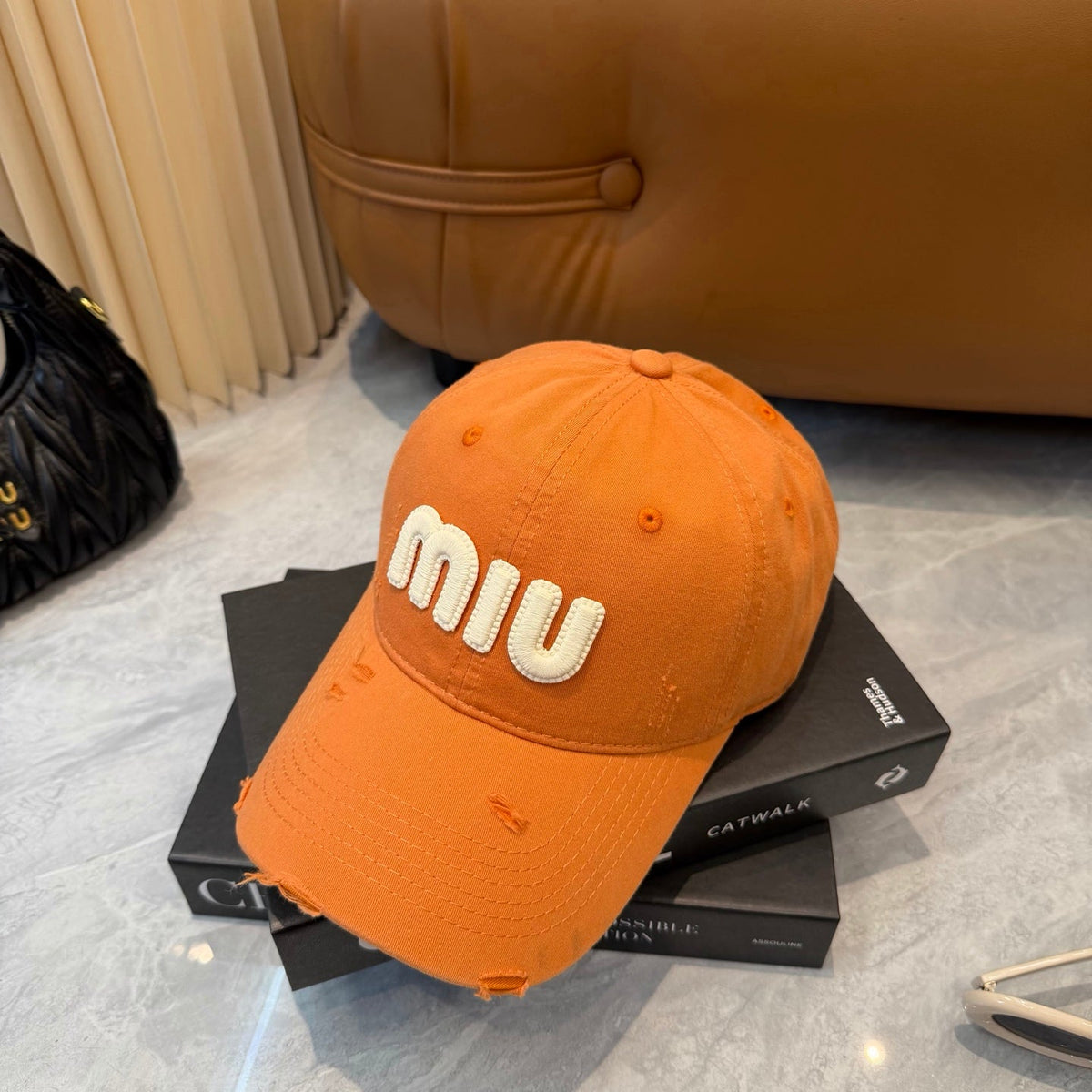 Miumiu Logo Hat Cotton 401100