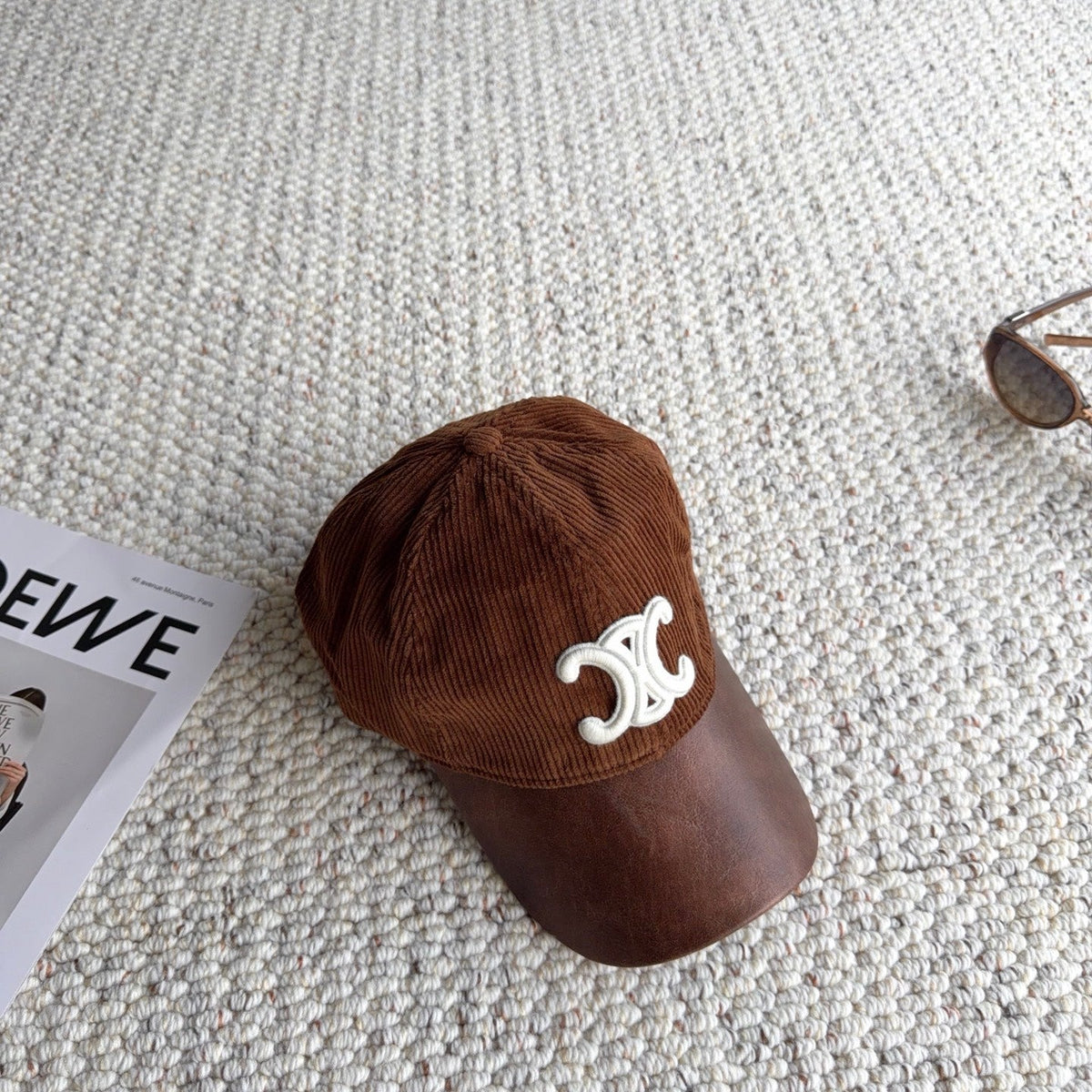 Celine Triomphe Baseball Cap Velvet