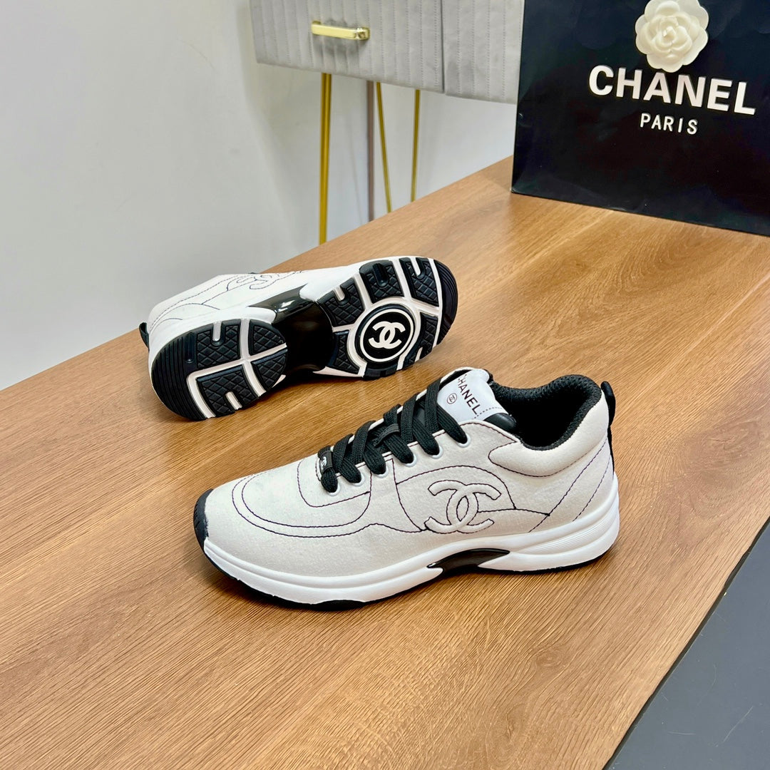 CC Sneaker 25mm In White Soft Denim 149501