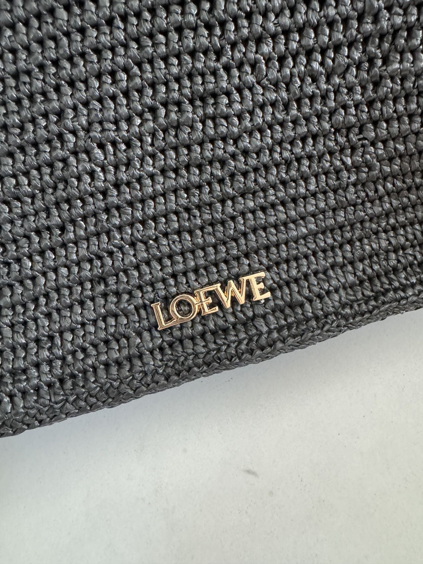 Loewe 2025 Ola 26 Bag Black Raffia Calfskin 274683