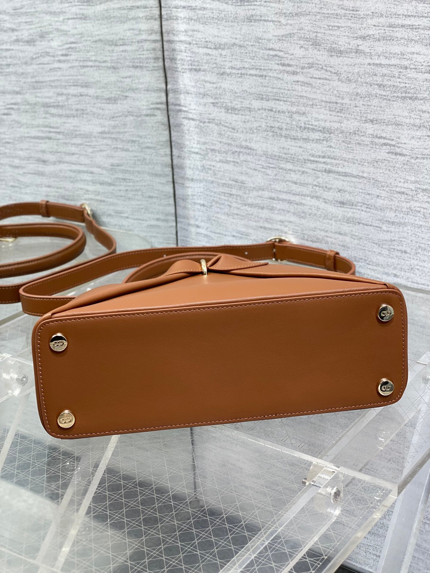 Dior 2025 Bow Bag 28cm Brown Leather 272511